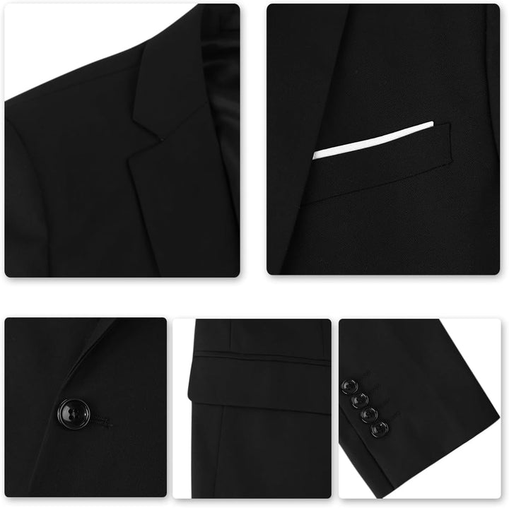 YOUTHUP Herren Anzug Slim Fit 3 Teilig Anzüge für Hochzeit Business Herrenanzug Sakko Anzughose West