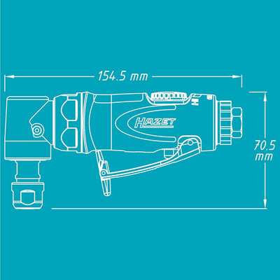 Hazet Druckluft-Stabschleifer,abgewinkelt9032N-5 Single, Single