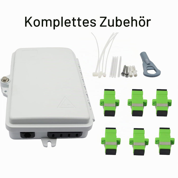 6-Core-FTTH Glasfaser Verteilerbox, 6-Port-Glasfaser-Verteilerbox-Splitterbox, für SC, FC, E2000-Ada