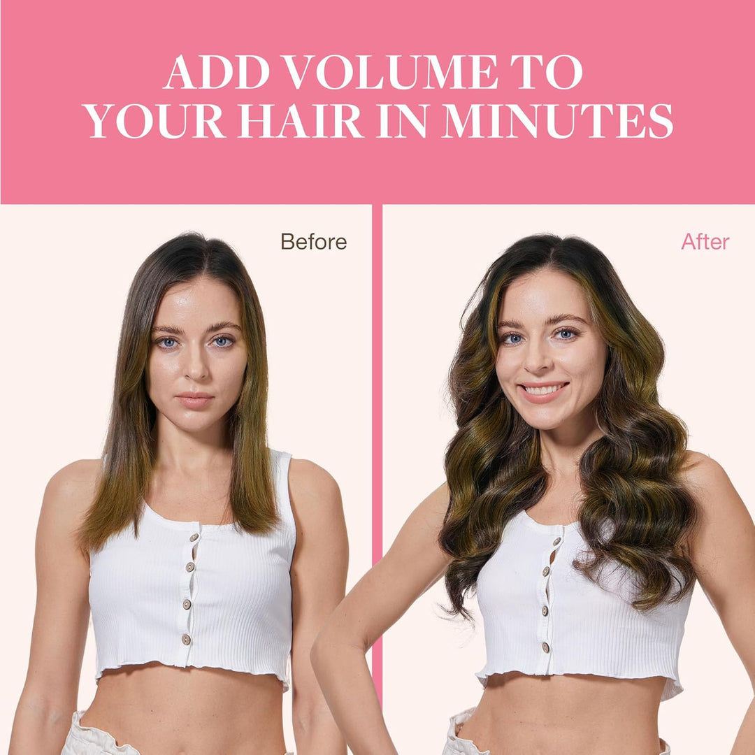 GOO GOO Clip in Extensions Echthaar, Echthaar Extensions Clip, 35cm 150g 9pcs, Extensions Echthaar,