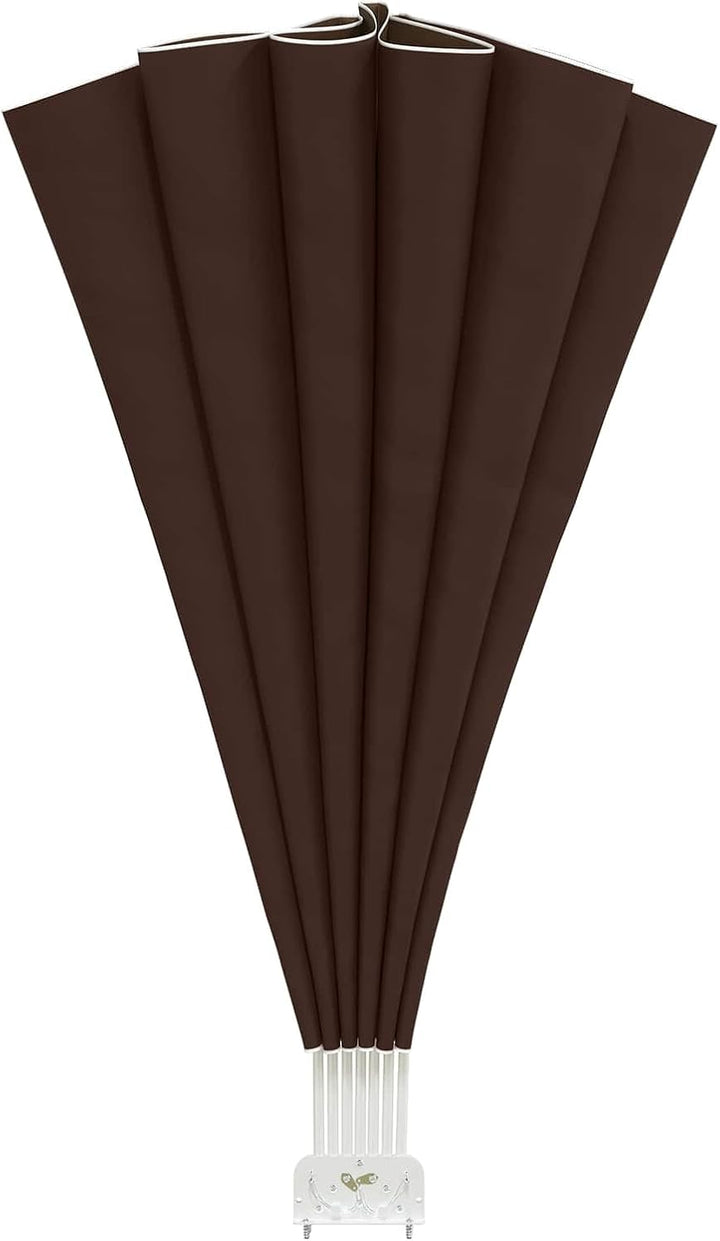 vidaXL Balkon Sichtschutz Ø 400 cm Polyester Braun Braun Ø 400 cm, Braun Ø 400 cm