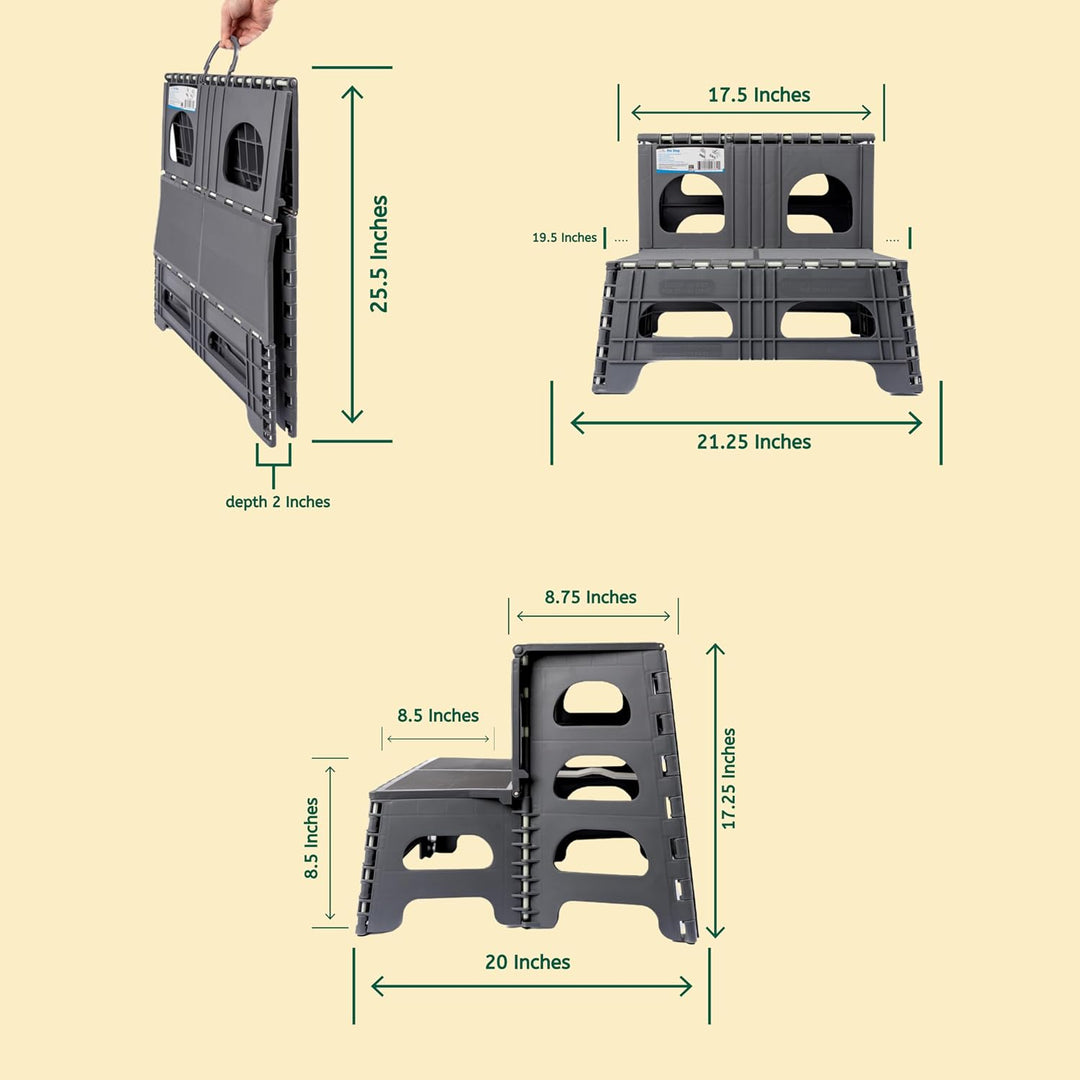 Bee Neat Hunde-Treppe, zusammenklappbar, tragbar, für grosse, mittlere und kleine Hunde, ideal für H