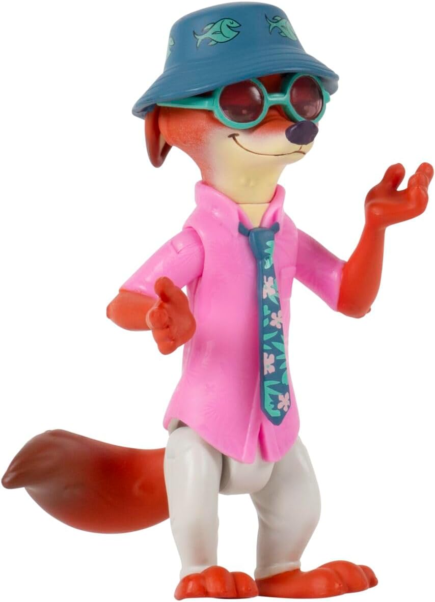 Disney "Zoomania 2" ZOTP0065 - Abenteuer 5er Pack - 3 Figuren und 2 Undercover-Charaktere 7,5 cm - C