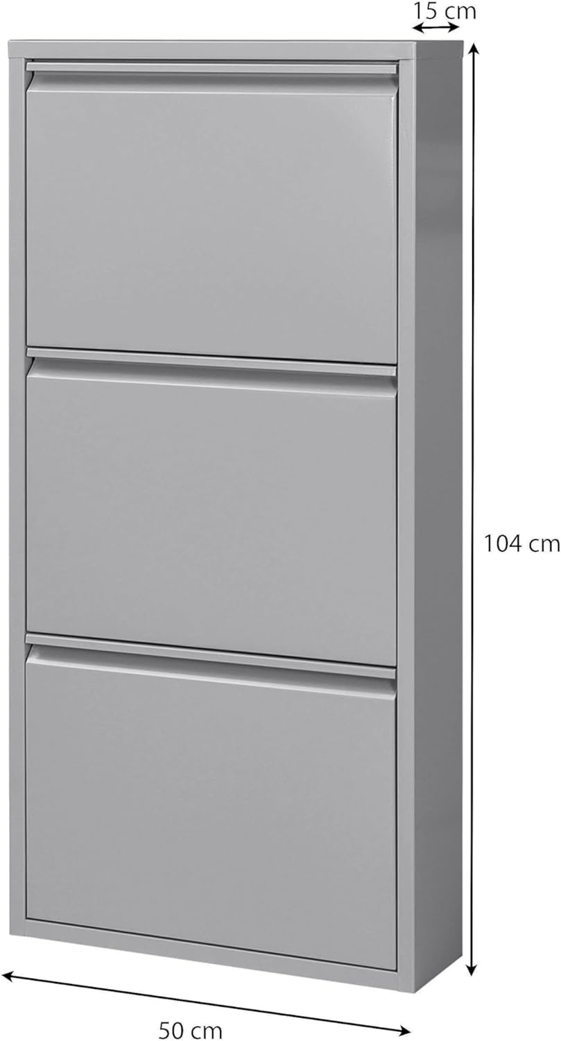 Betten-ABC Schuhschrank Amelie, modern, robust und platzsparend, aus pflegeleichtem Metall