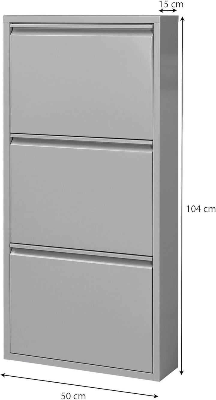 Betten-ABC Schuhschrank Amelie, modern, robust und platzsparend, aus pflegeleichtem Metall
