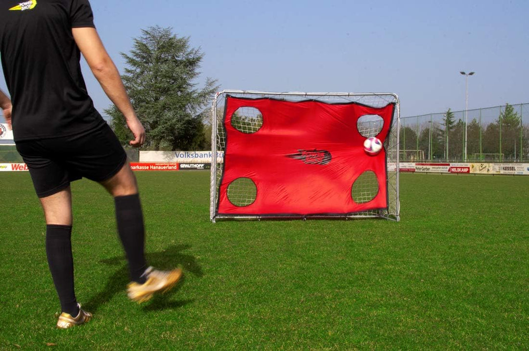 Fussballtor aus Stahl - 2,15 x 1,50m - mit Klicksystem und Zubehör - Torwand optional - Perfekt für