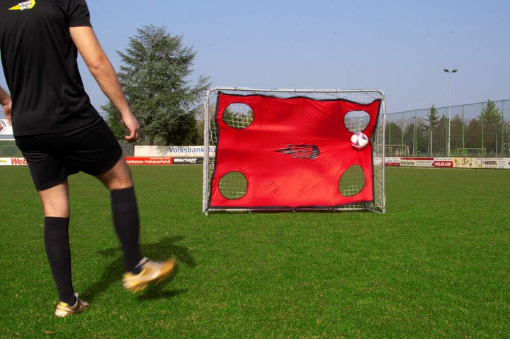 Fussballtor aus Stahl - 2,15 x 1,50m - mit Klicksystem und Zubehör - Torwand optional - Perfekt für