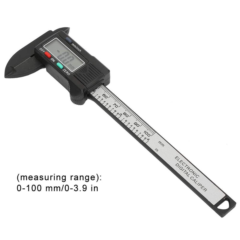 Digital Messschieber, Elektronischer Schieblehre Digital 100 mm mit Grossem Flüssigkristalldisplay (