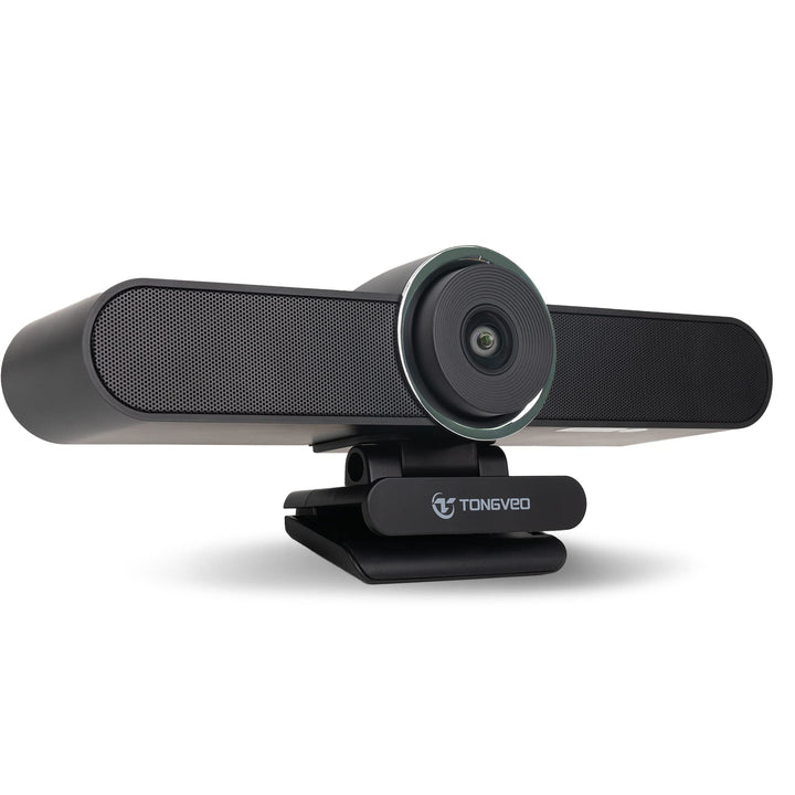TONGVEO 4K Webcam Konferenzraum- Webkamera mit Mikrofon und Lautsprecher, Computer Videokamera Weitw