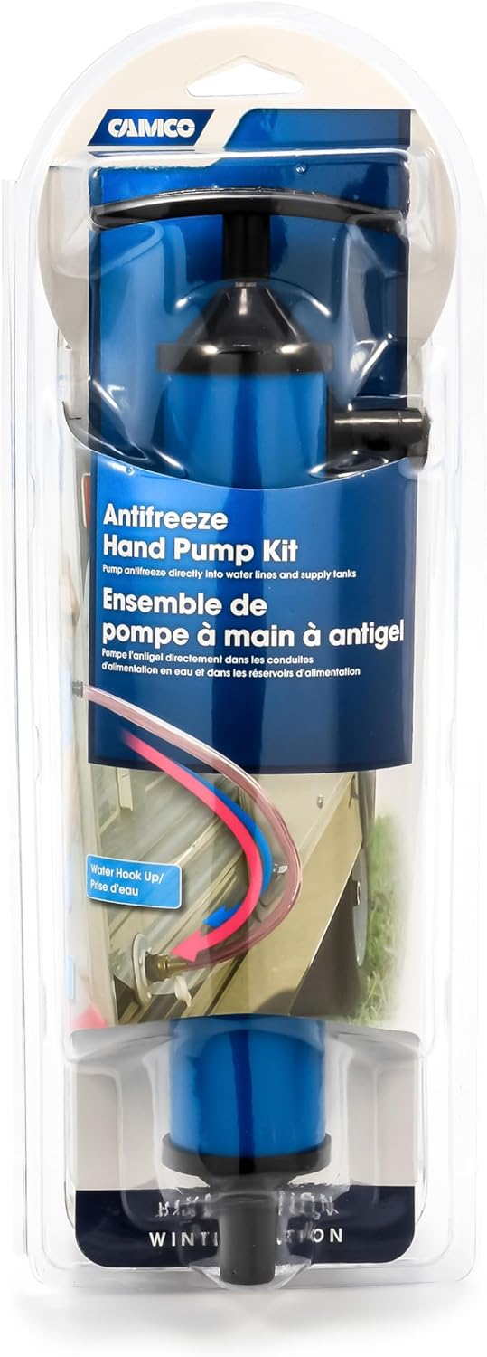 Camco Wohnmobil-Frostschutz-Handpumpen-Set – Wohnmobil-Winterisierungsset – schützt die Sanitärinsta