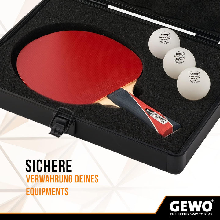 GEWO Schlägerkoffer Alu-Safe - Tischtennis Alukoffer mit Schaumstoff für geschützten Transport und s