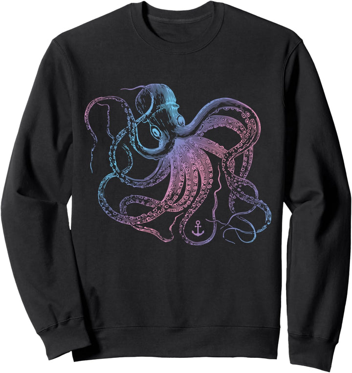 Vintage Octopus Cool Tintenfisch Meeresbiologe Geschenk #1 Sweatshirt