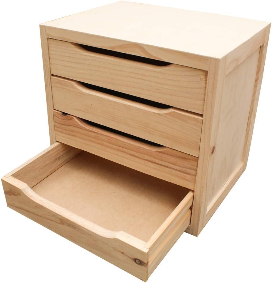 ASTIGARRAGA, Schubladenkasten, Naturholz, Kiefer massiv, 4Caj-Blna40