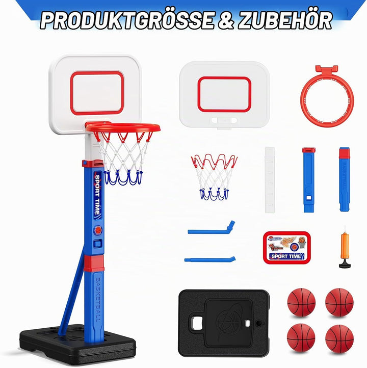 Basketballkorb für Kinder 3-5, Höhenverstellbar Basketball Stander, Mini Basketballkorb Indoor Outdo