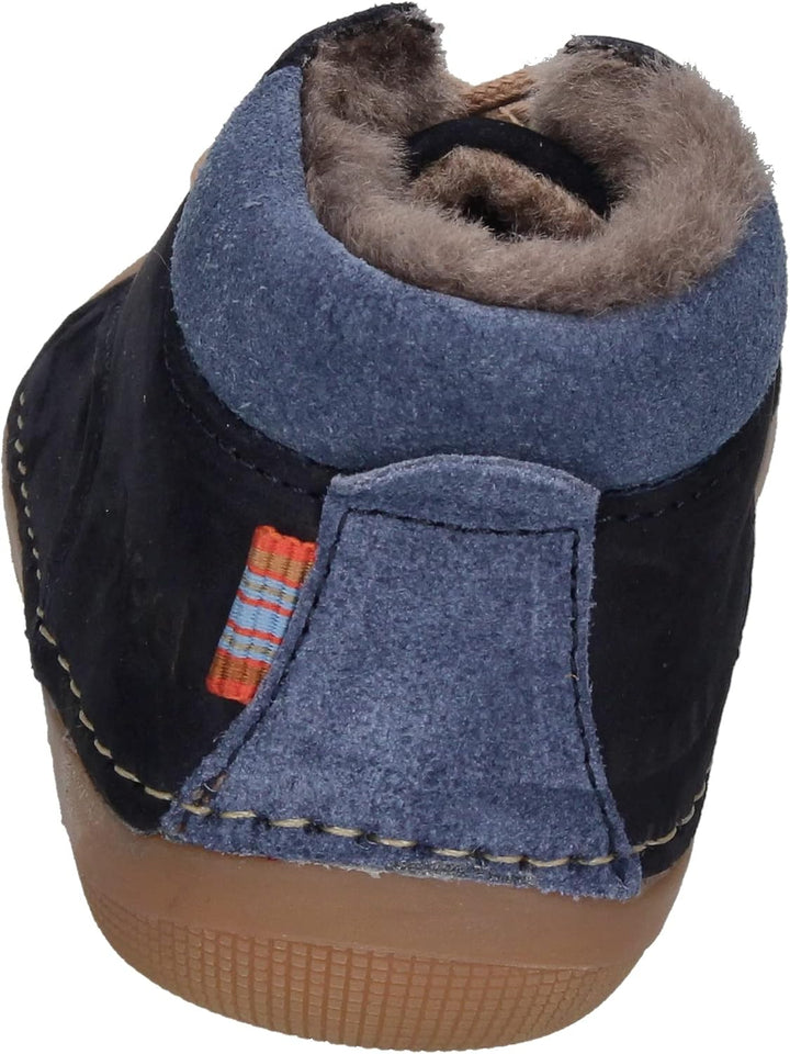 KOEL Barefoot Lauflernschuhe - AVA Bio Nubuk Lambswool Blue 19 EU Blau, 19 EU Blau
