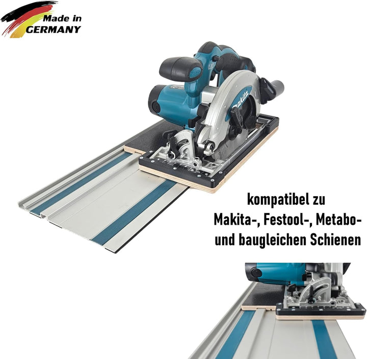 Führungsschienenadapter kompatibel mit Makita DSS611Z / DSS610Z für Makita-Schiene und weitere Marke