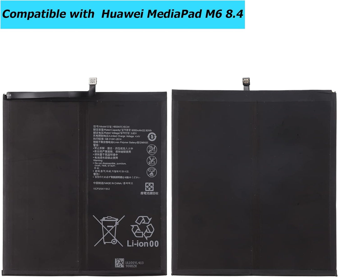 HB30A7C1ECW Akku Kompatibel Für Huawei MediaPad M6 8.4 VRD-AL09/VRD-W09 with Tools, HB30A7C1ECW