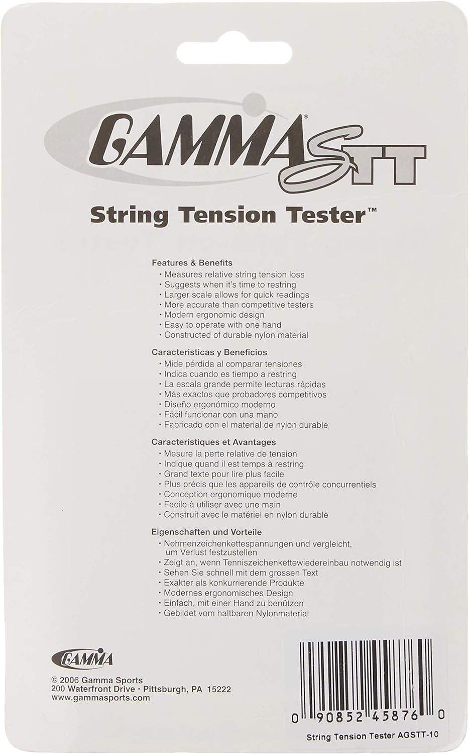 GAMMA Unisex-Erwachsene String Tension Tester Saitenspannungsprüfer, Multi, Einheitsgrösse