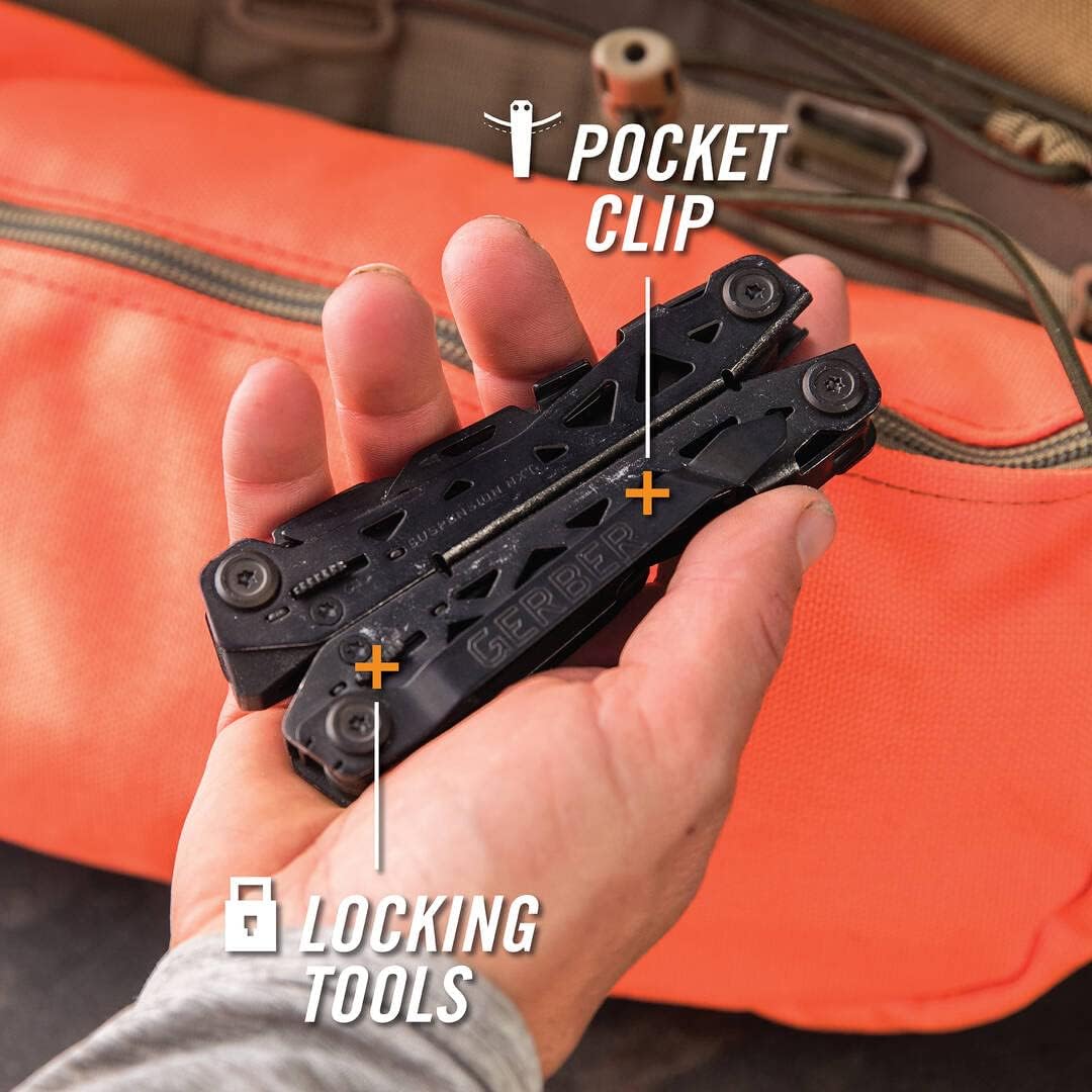 Gerber Multi-Tool mit Gürtel-Clip und 15 Funktionen, Suspension NXT, Gewicht: 190 g, Länge geschloss