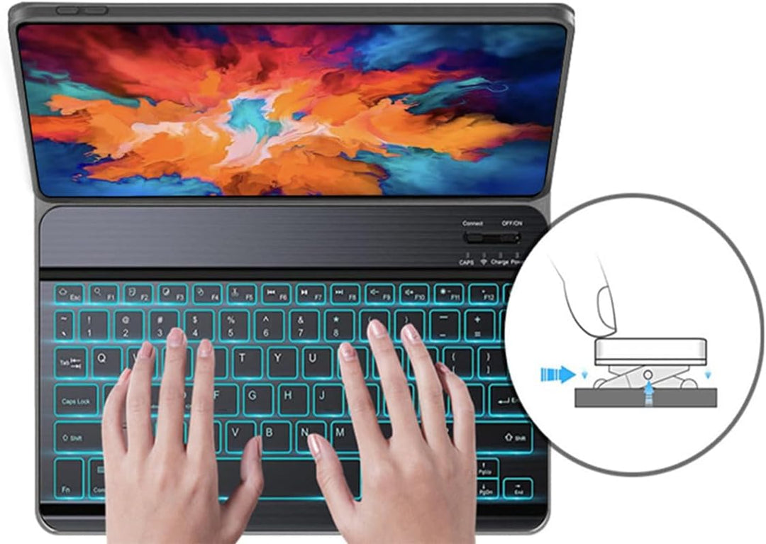 Tastatur Hülle für Lenovo Idea Tab Plus 12,1 Zoll Tablet TB365FC, [Deutsches QWERTZ] Ultraslim Hülle