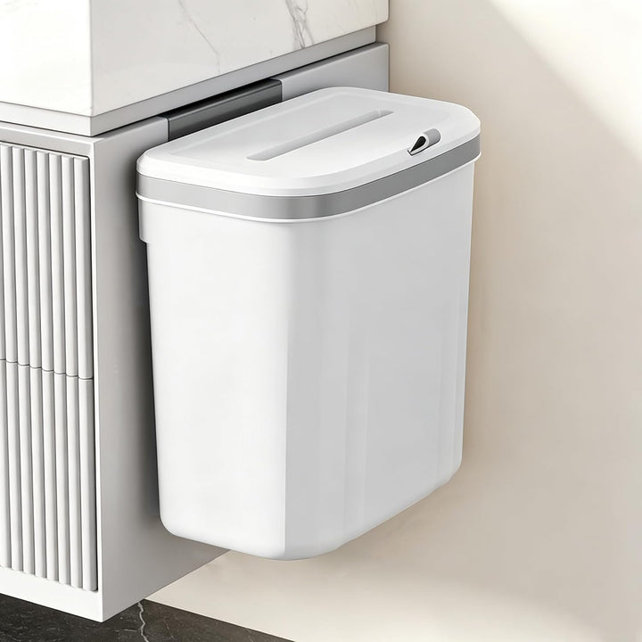 Küchenmülleimer 9L mit Deckel, Biomülleimer Kompostbehälter - Hängender &amp; Wandmontierter Abfallsamml