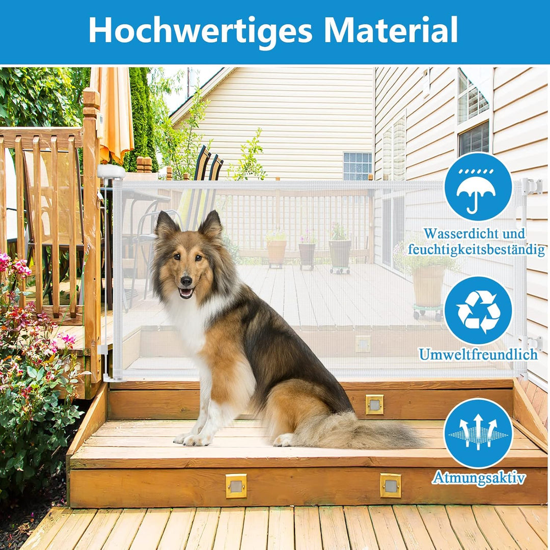 Treppenschutzgitter Ausziehbare für Babys,0-140 cm,83cm Hoch Baby Absperrgitter Treppenschutzrollo,E