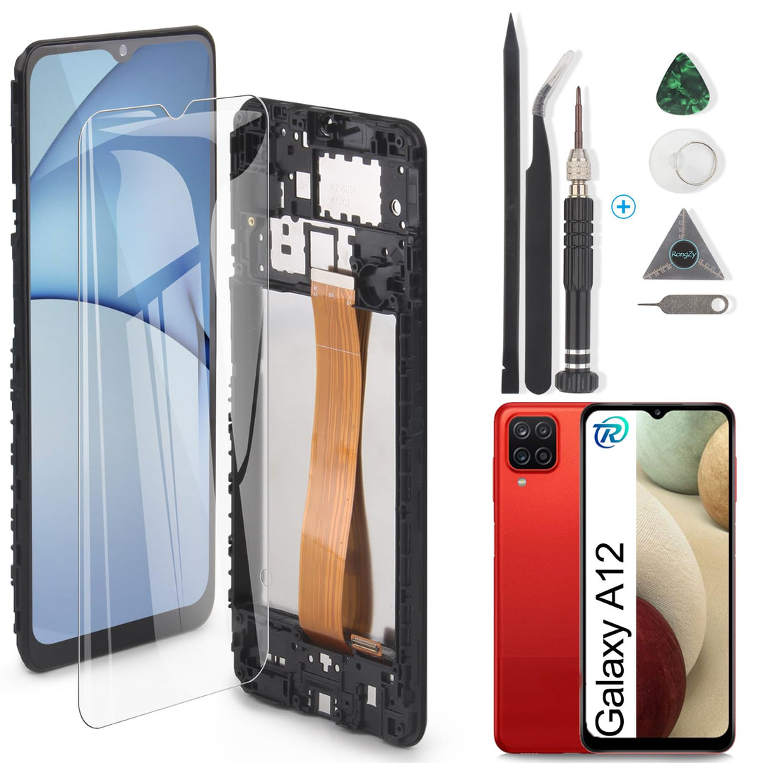 RongZy Kompatibel mit Samsung Galaxy A12/A125F Ersatz Bildschirm LCD Display und Touchscreen-Digitiz
