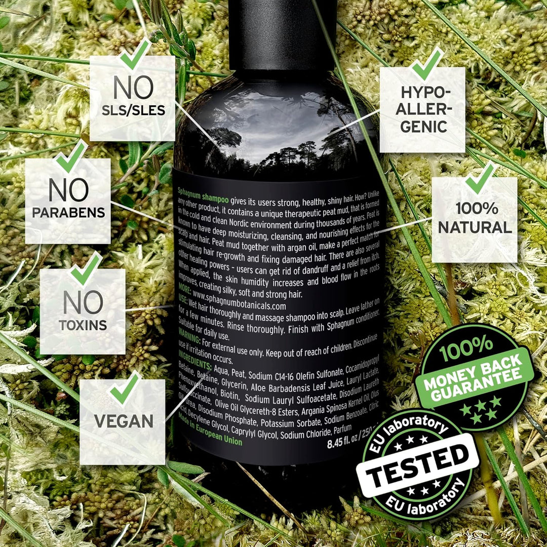 Haarwachstum Shampoo für Männer mit Biotin und Argan Öl – 100% frei von Silikon, Sulfaten, Parabenen