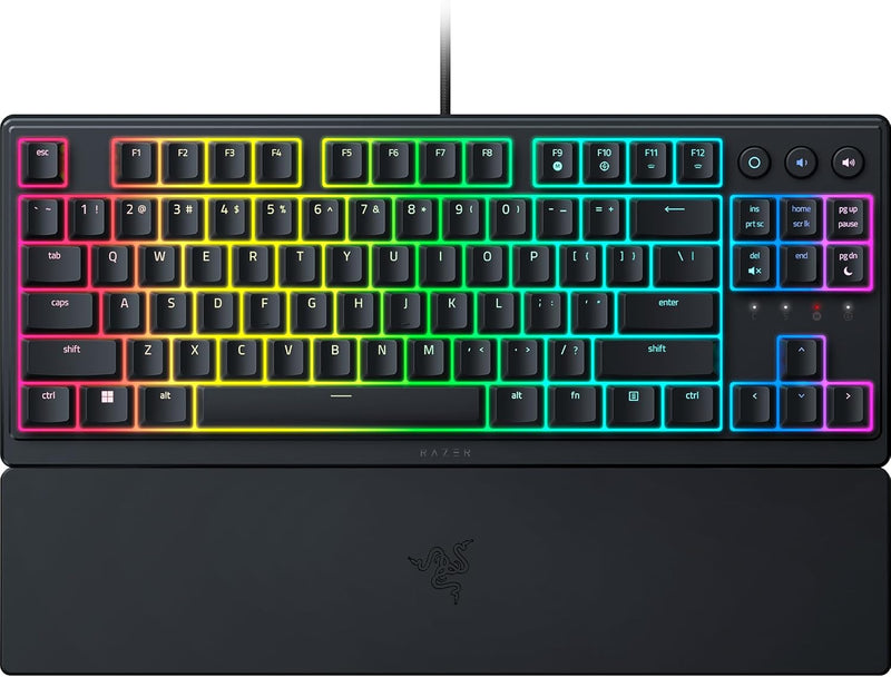 Razer Ornata V3 Tenkeyless - Kompakte Flache Gaming-Tastatur (Mecha-Membran-Switches, Tastenkappen m