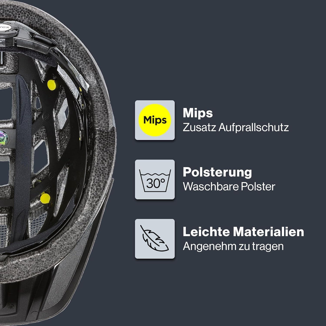 uvex i-vo cc MIPS - Leichter Allround-Helm für Damen und Herren - MIPS-Sysytem - erweiterbar mit LED