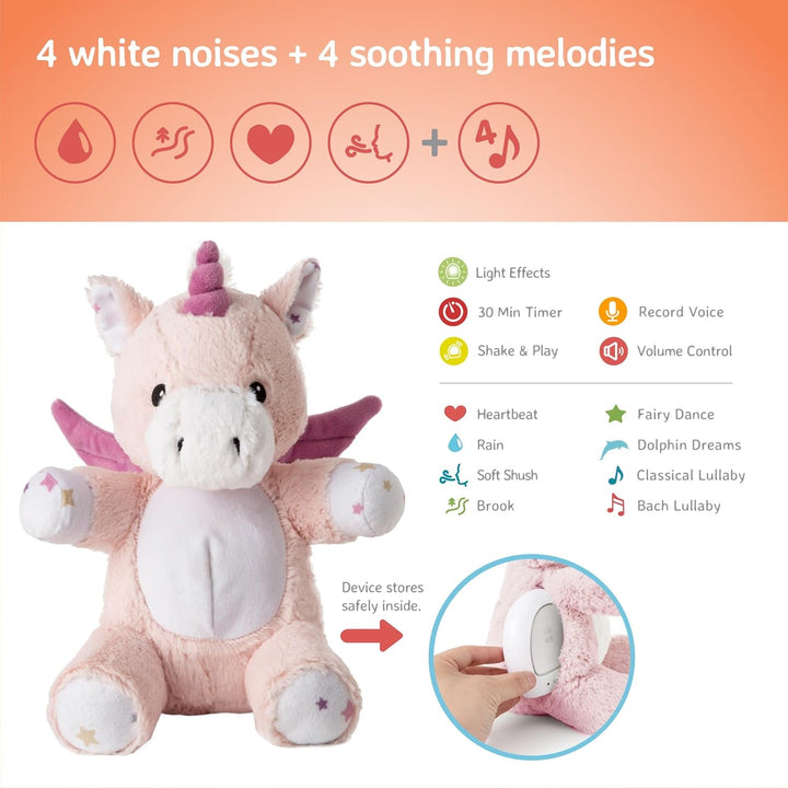 Cloud.b LoveLight™ Buddies - Lily das Einhorn | Beruhigende Klänge | Sprachaufnahme | Shake & Play |