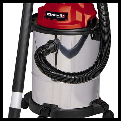 Einhell Nass-Trockensauger TC-VC 1815 S (1.250 W, 15 Ltr.-Edelstahlbehälter, 36 mm-Schlauchsystem, Z