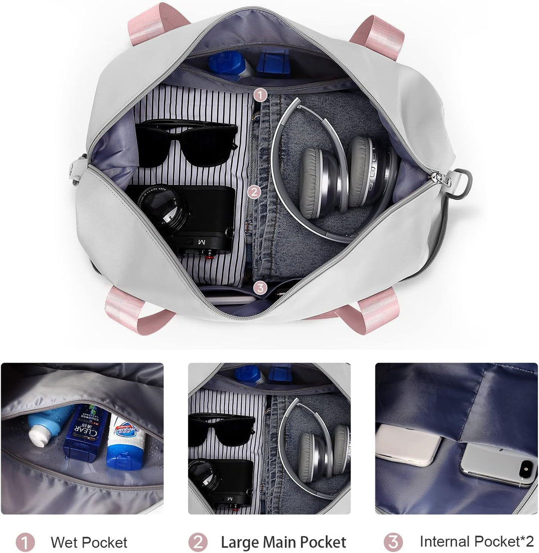 Reisetasche Damen Sporttasche 40x20x25 Ryanair Handgepäck Tasche Weekender Bag Schwimmtasche Wasserd