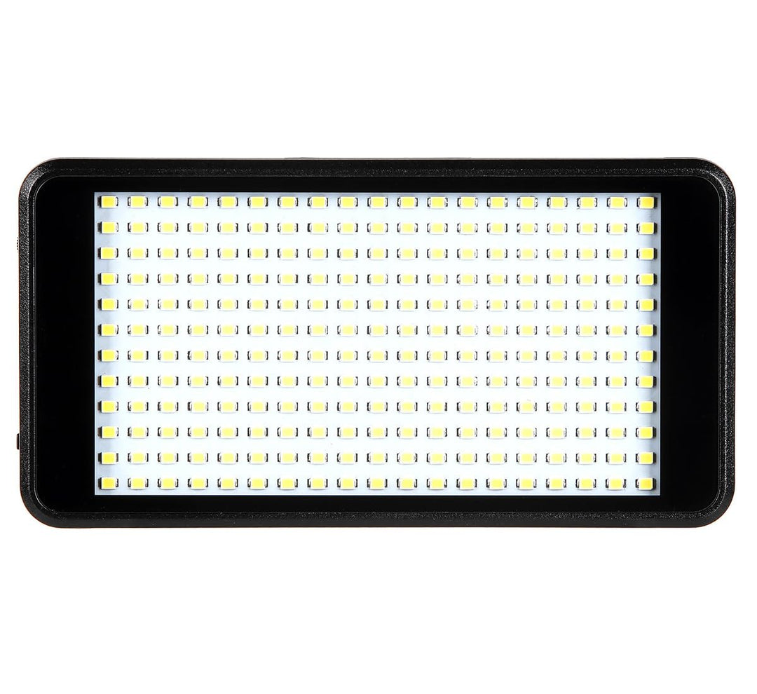 ayex Extraflache dimmbare Videoleuchte mit 228 LEDs und Power Bank Funktion mit Diffusoren und Neige