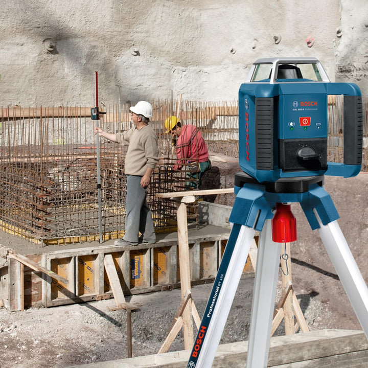 Bosch Professional Rotation Laser Level GRL 400 H (Ein-Knopf Bedienfeld, LR 45, Arbeitsbereich: bis