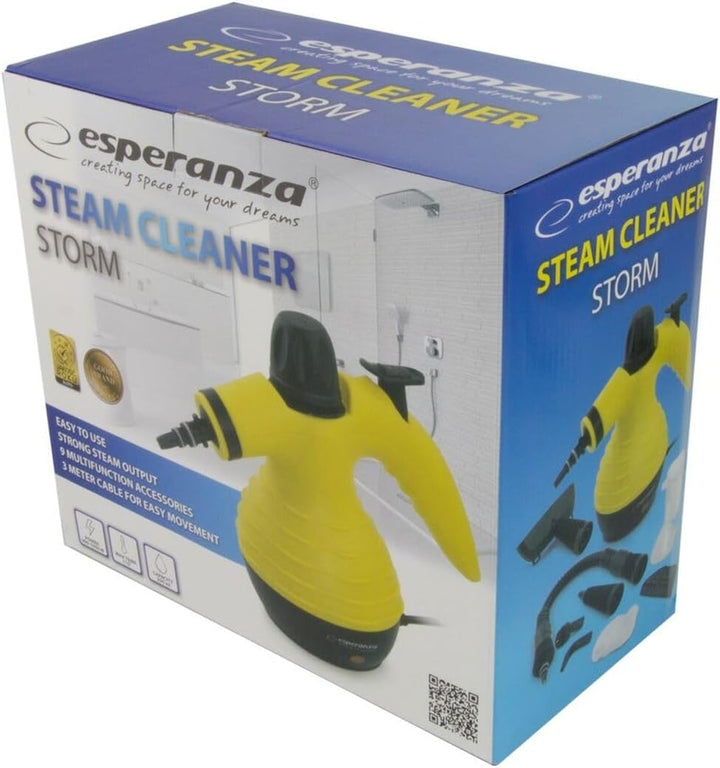Esperanza EHS001 Steam Cleaner 0.35L Black Yellow 900W