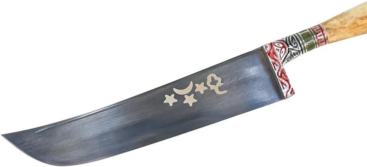 Usbekisches Kochmesser Klingen Kohlenstoffstahl Hartstahl Pchak Premium Küchenmesser inkl. Schutzhül
