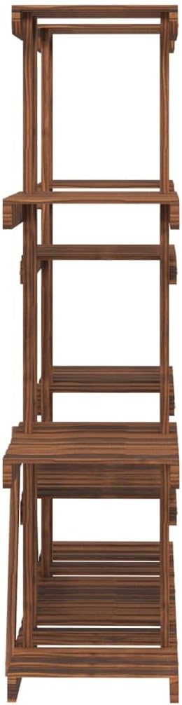 vidaXL Blumenständer 110x25x110,5 cm Massivholz Tanne Ohne Räder/110 x 25 x 110.5 cm Braun, Ohne Räd