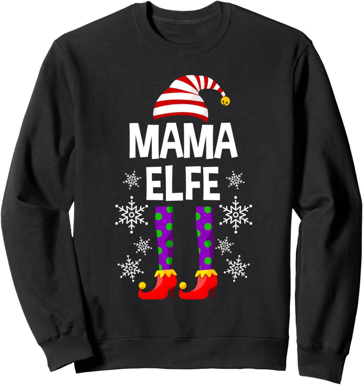 Mama Elfe Elfen Mutter Partnerlook Weihnachtselfen Sweatshirt