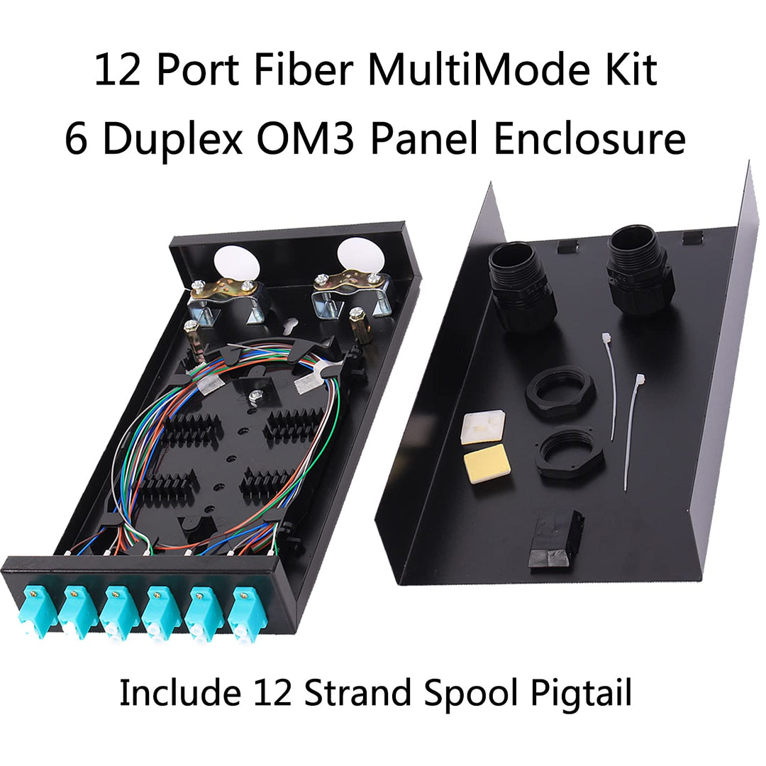 toolco LC-MM 6-Port OM3-Boxkabel 12-Port-Glasfasergehäuse zur Wandmontage mit Spule OM3-Multimode-LC