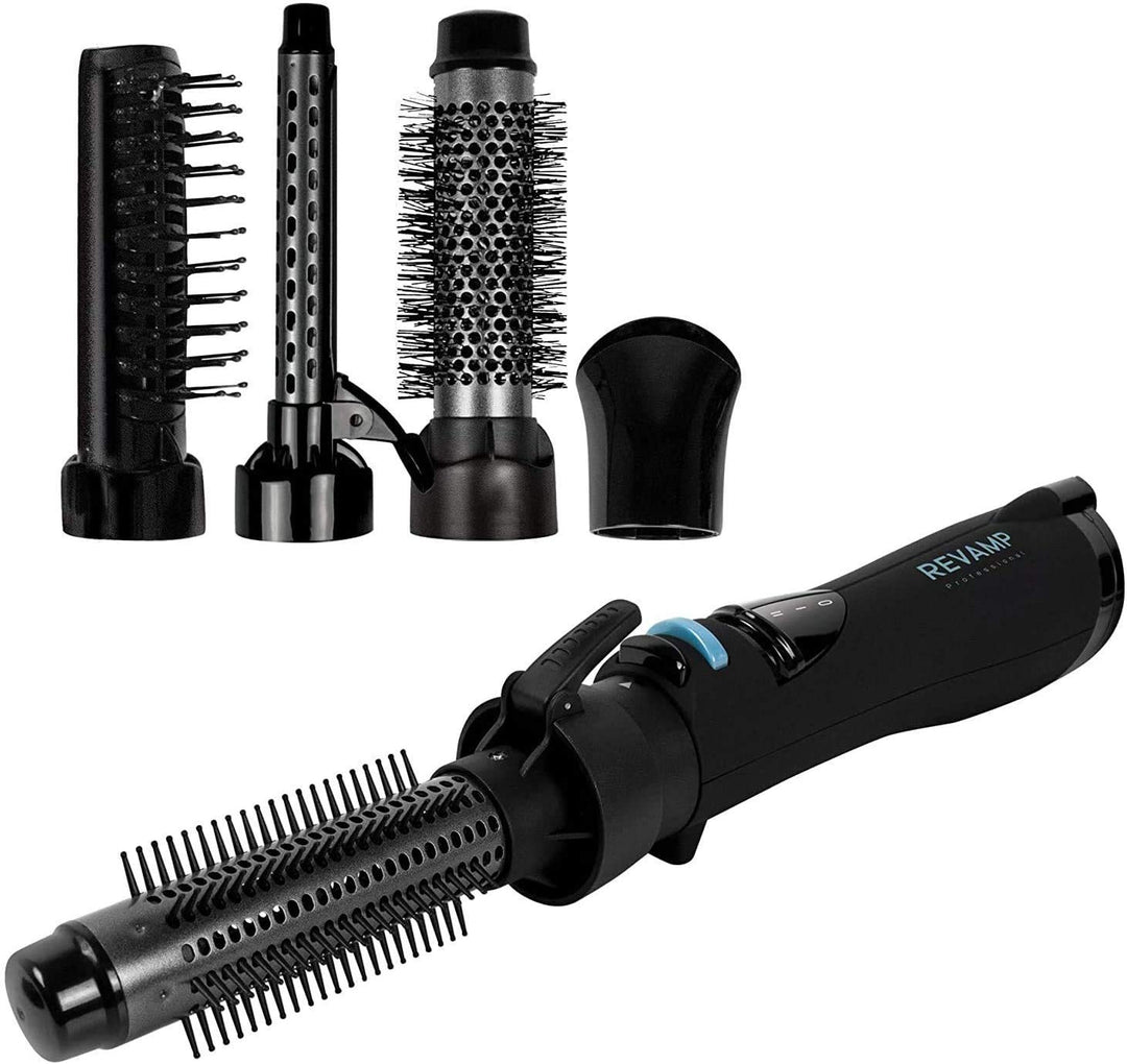 Rewamp Progloss Airstyle Erhitzt Runden Keramik Ion Anhänge Heiss mit Progloss Öle Satz Airstyle + 5
