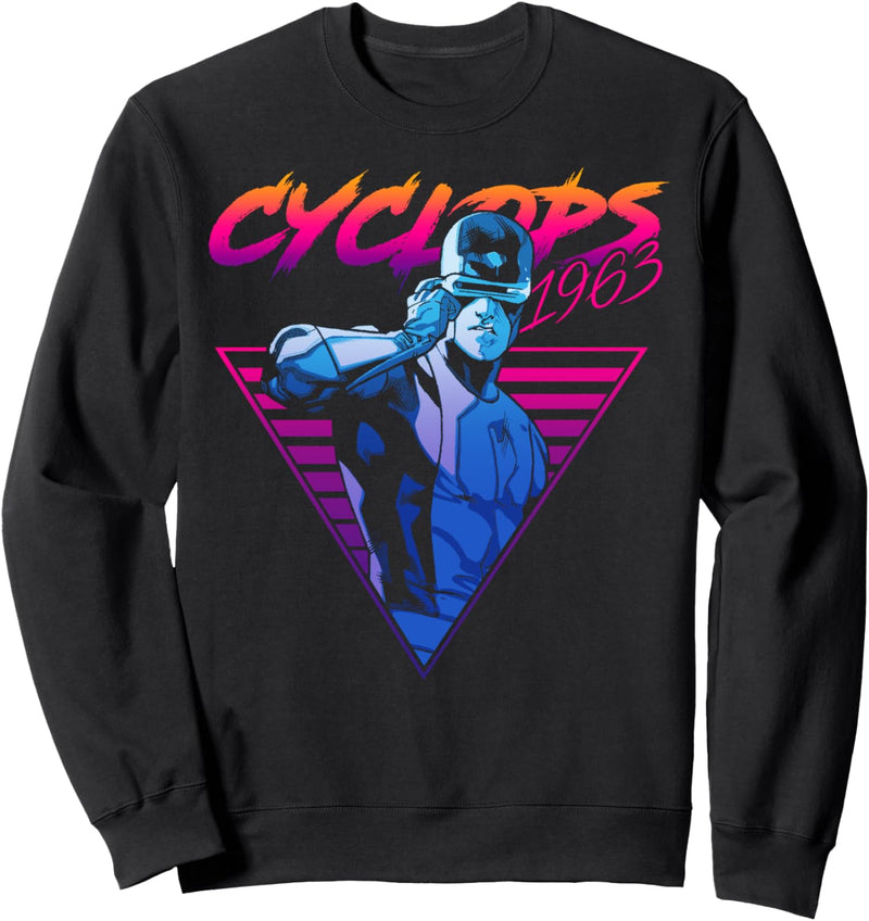 Marvel X-Men Cyclops Retro Neon Triangle Sweatshirt