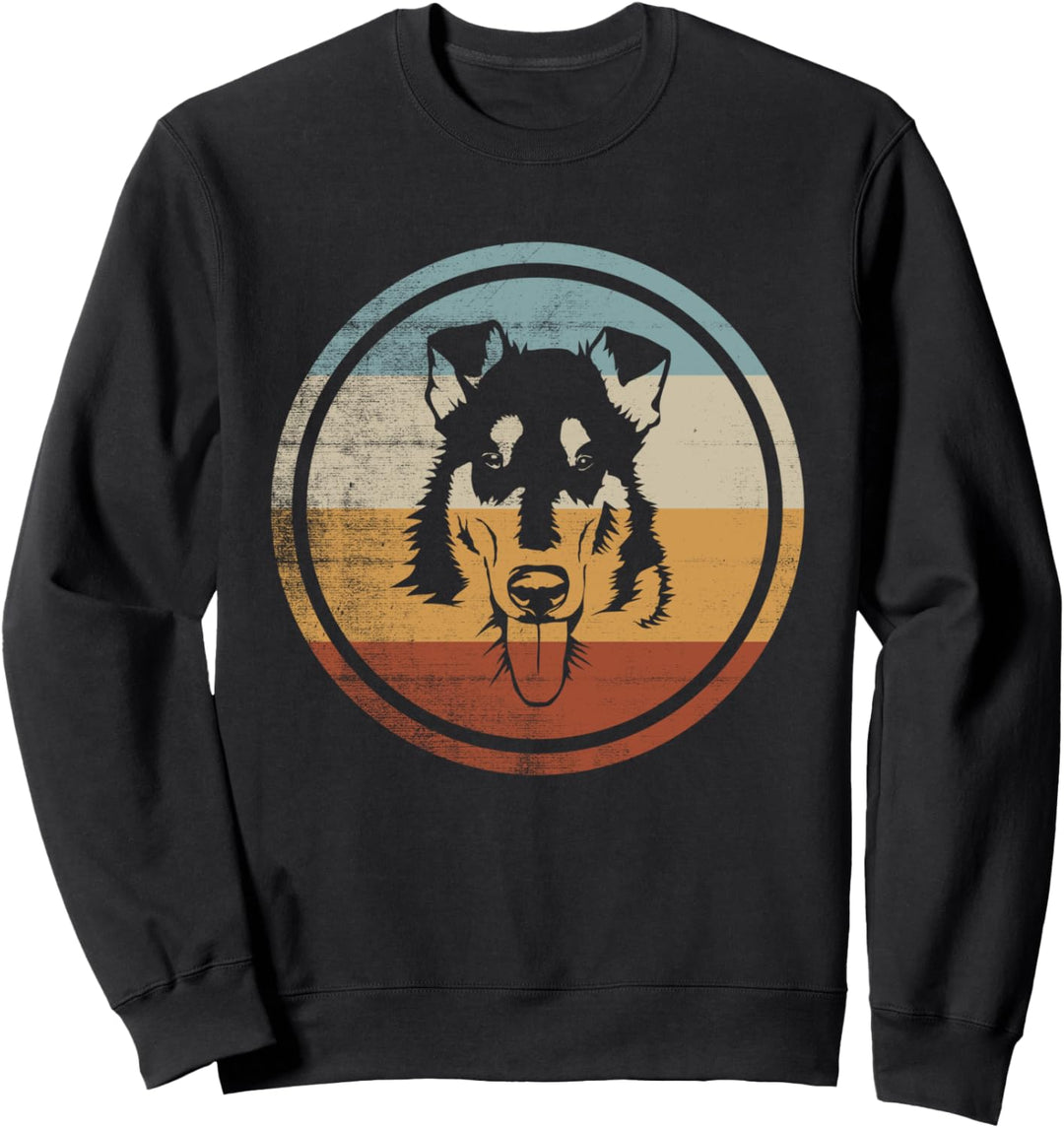 Retro Vintage Design Hund Kurzhaarcollie Sweatshirt
