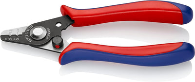 Knipex Abisolierzange für Glasfaserkabel brüniert, mit Kunststoff-Griffhüllen 130 mm 12 82 130 SB