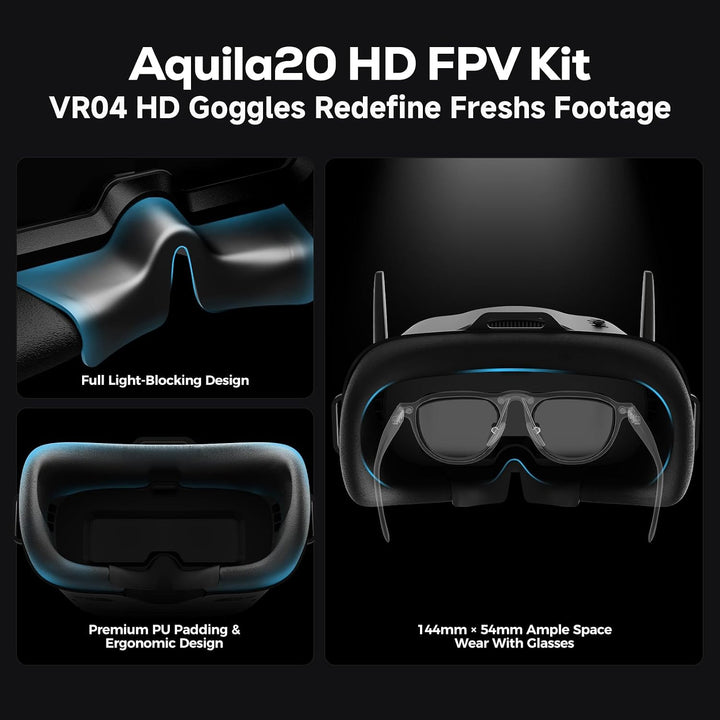 BETAFPV Aquila20 HD FPV Kit mit 1080P Kamera, Höhenhaltung, DVR Funktion, Integriertem P1 HD Digital