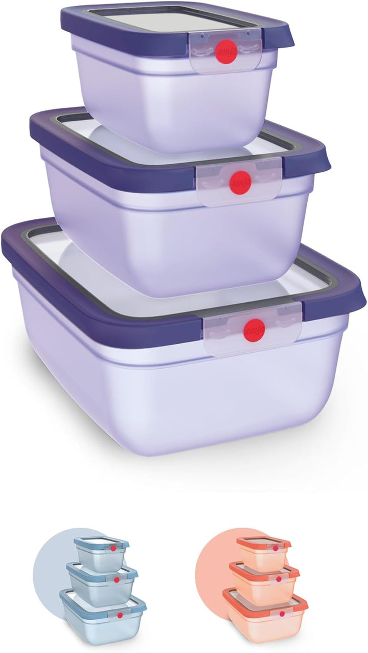 EMSA oneClick Frischhaltedosen, 0,75L, 1,5L, 3,0L, Lebensmittel 2 x länger frisch, 100% dicht, Made