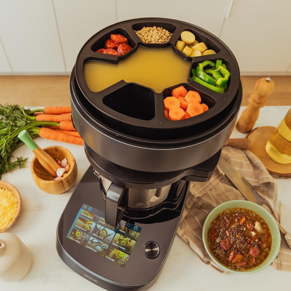 Cecotec Küchenroboter mit Lebensmittelspender Mambo CooKing Victory. 1700 W, 45 Funktionen, Tausende