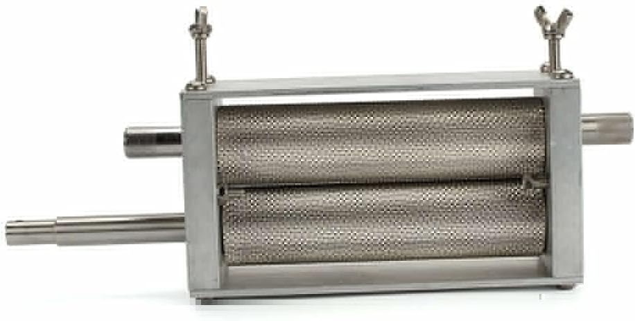 Schrotmühle 4L, Malzmühle Getreidemühle Walzenmühle Manuell 3.6 Kg/min mit Einstellbarer Walze 1 Tri