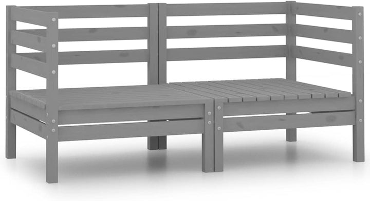 vidaXL Garten Ecksofas 2 STK., Modular Gartenmöbel, Sofa Lounge Sessel für Garten Terrasse Balkon, G