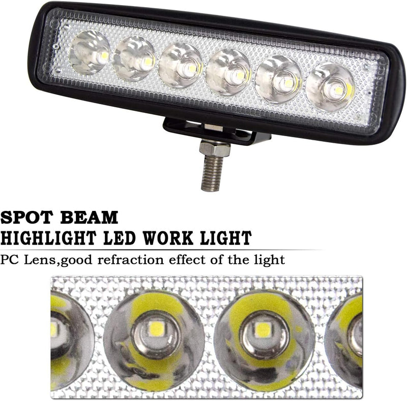 Willpower 10PCS Mini Led Arbeitsscheinwerfer Bar 6 Zoll 18W LED Scheinwerfer 12V 24V Spot Zusatzsche